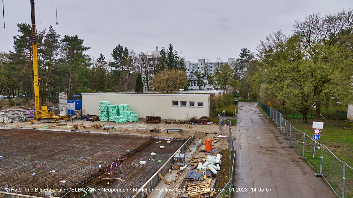 01.04.2023 - Baustelle zum Haus für Kinder in Neuperlach